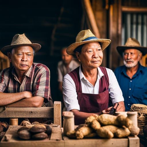 Farmers for Sale at a Bizarre Rural Market