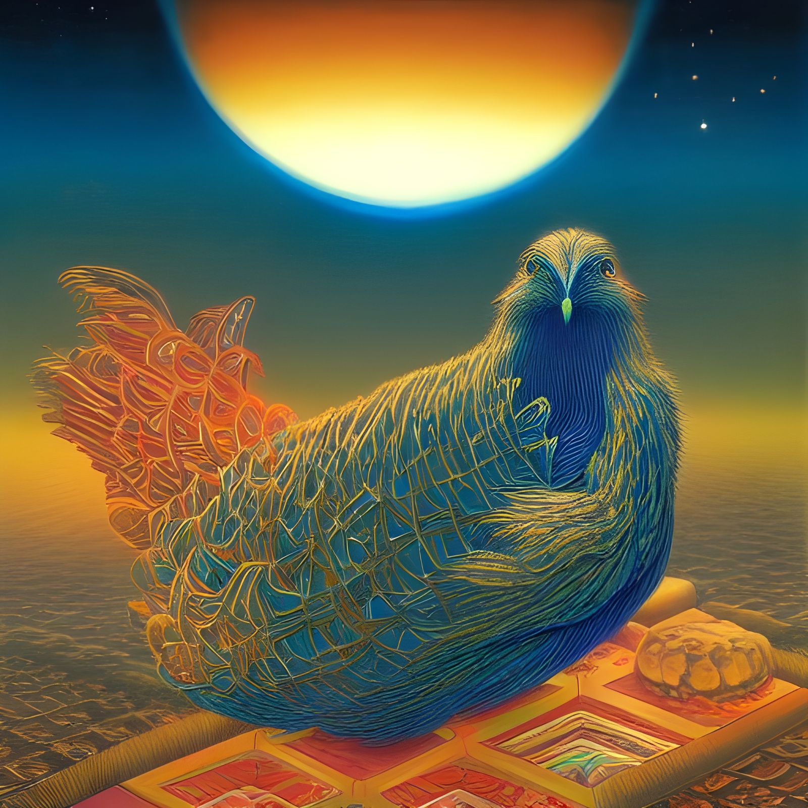 Cosmic Holographic Bird in Luminescent Nest