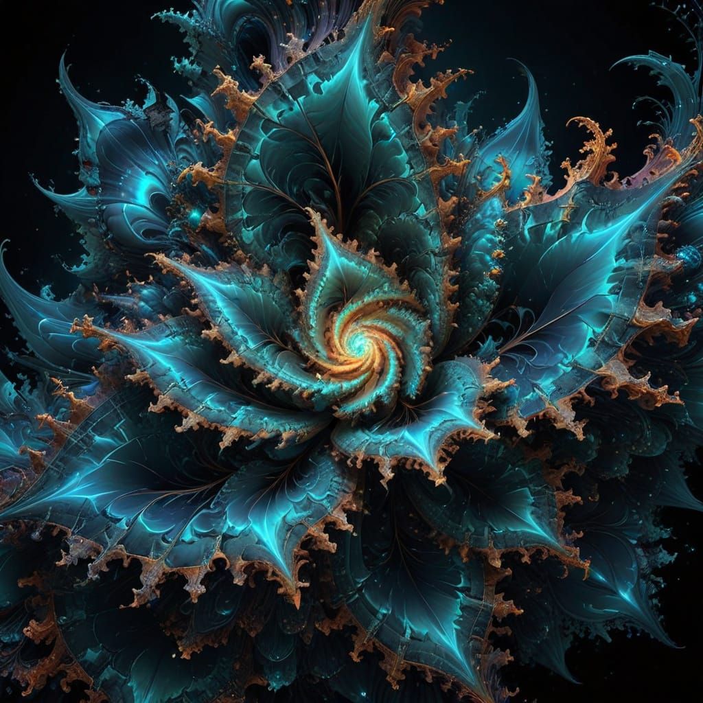 Abstract Mathematical Visualization of Fractal Space