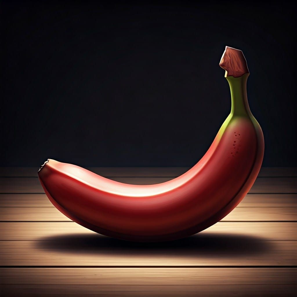 Strawberry Banana in Digital Impressionism Style