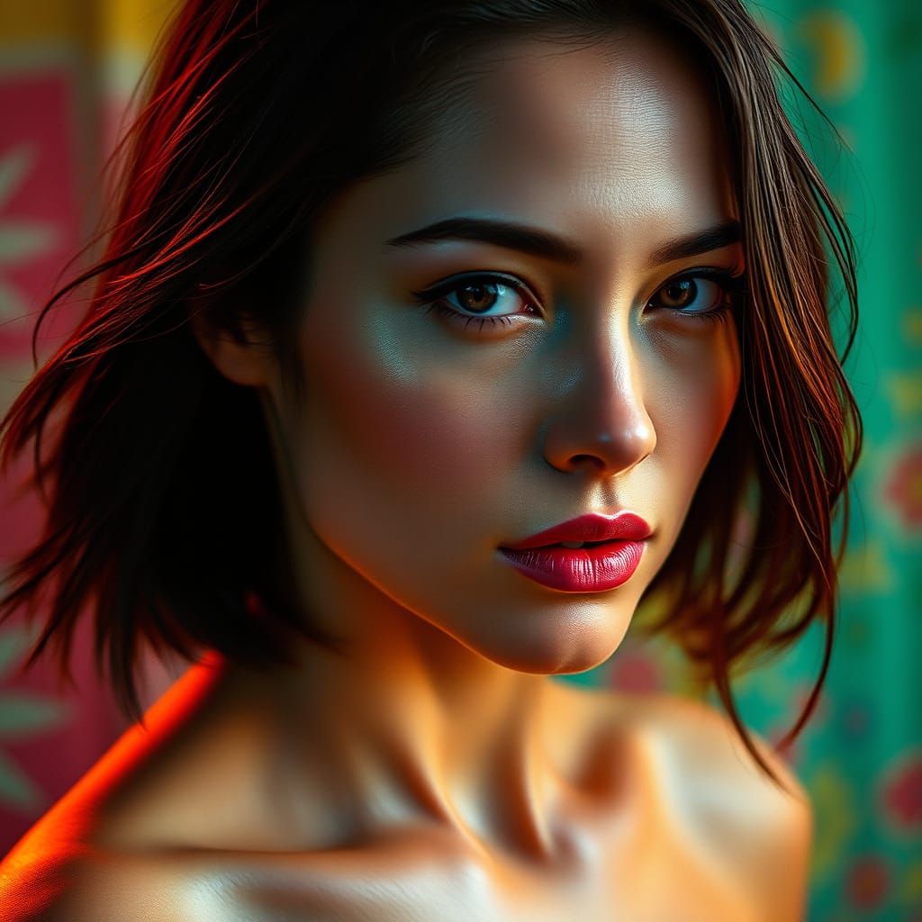 Cinematic Portrait of a Woman in Hyperrealistic Style