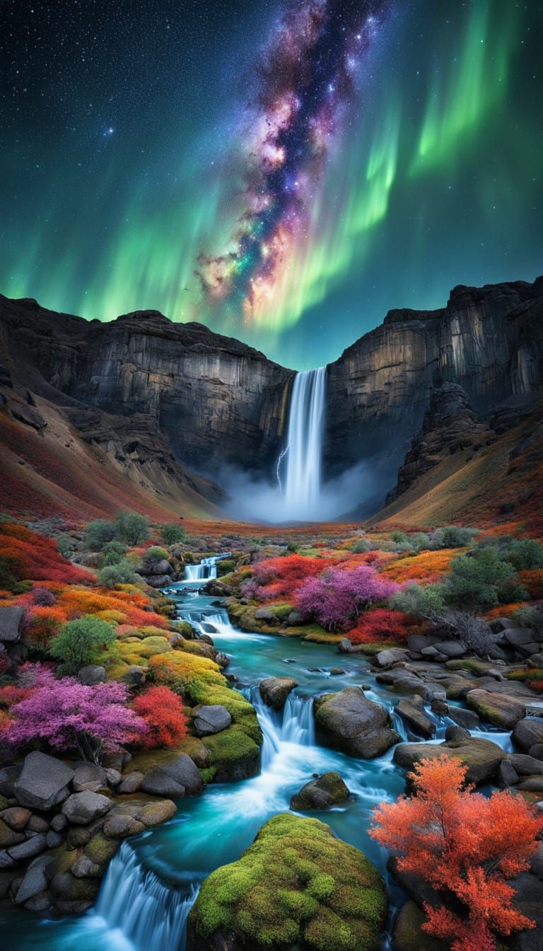 Epic Nature Mosaic in Vibrant Colors