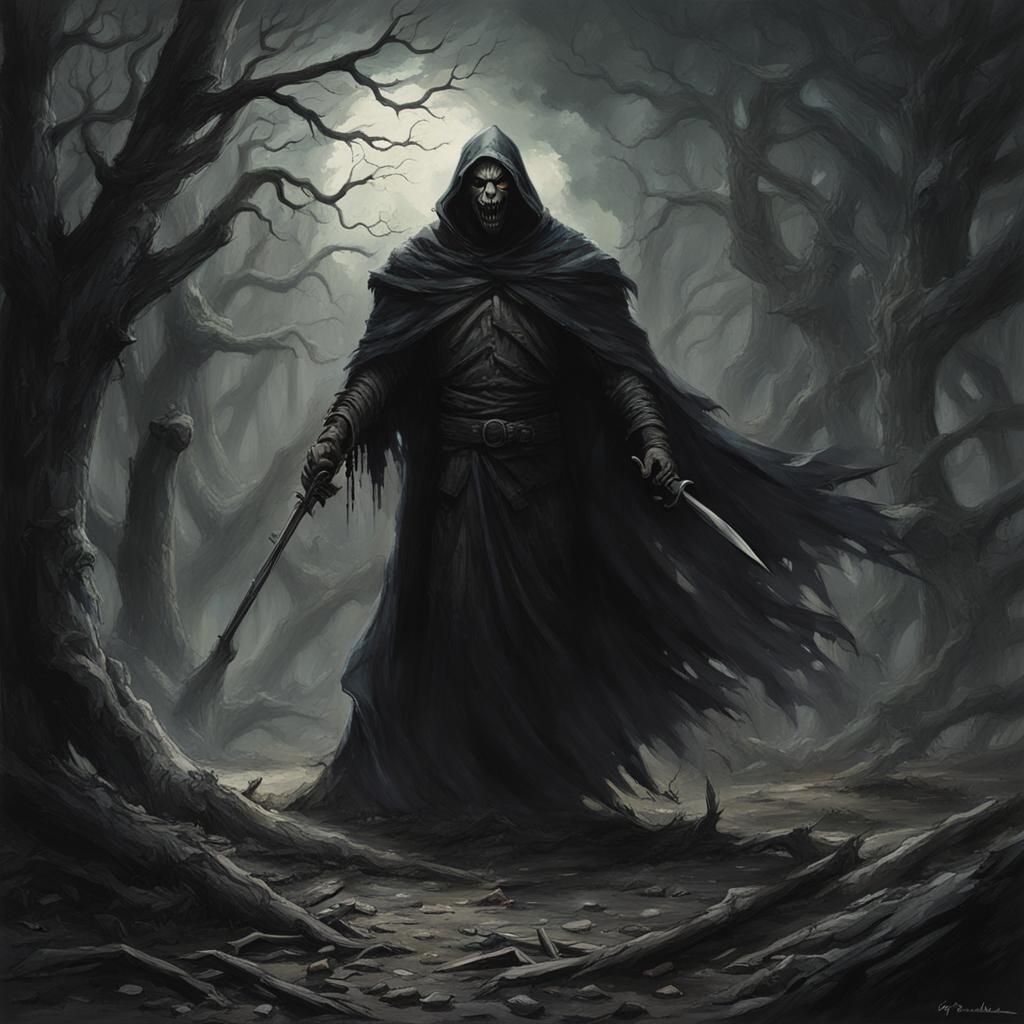 Sinister Darkness Emerges: A Dramatic Artwork