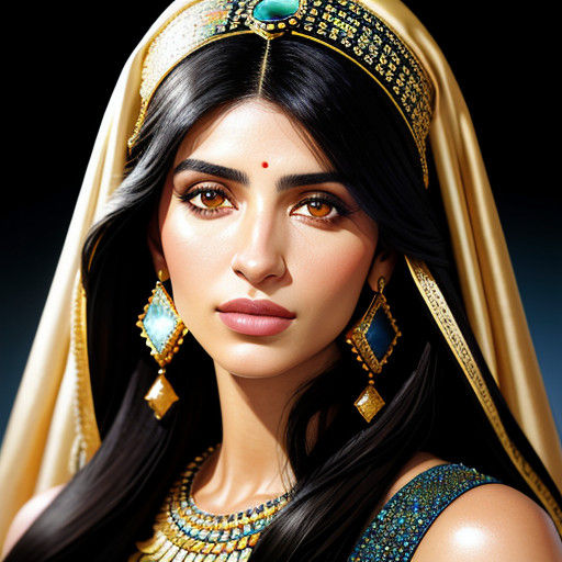 Exotic Middle Eastern Beauty in Studio Lighting