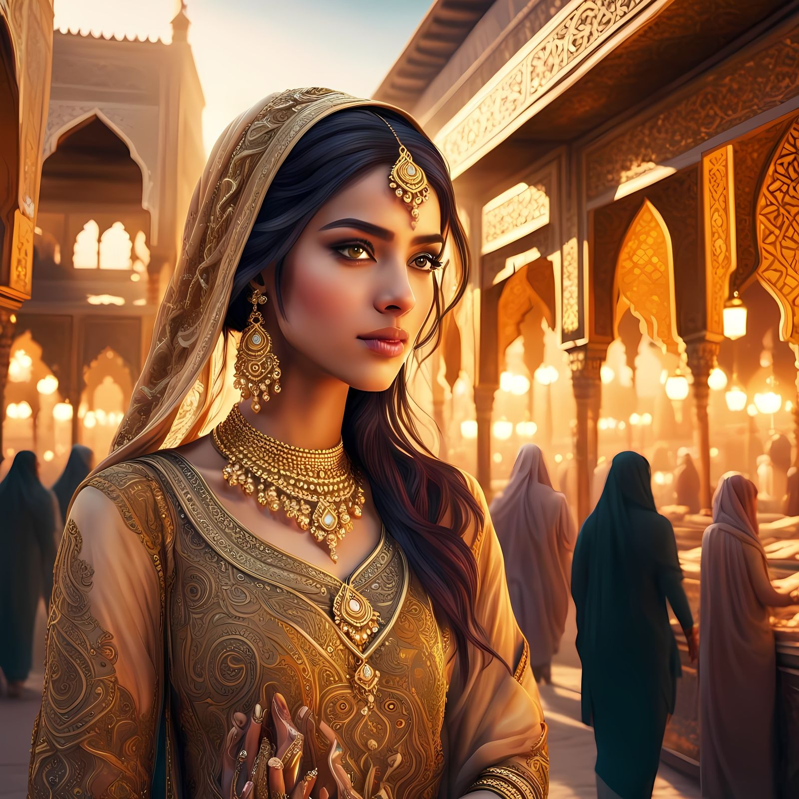 AI Portrait of an Arabian Girl