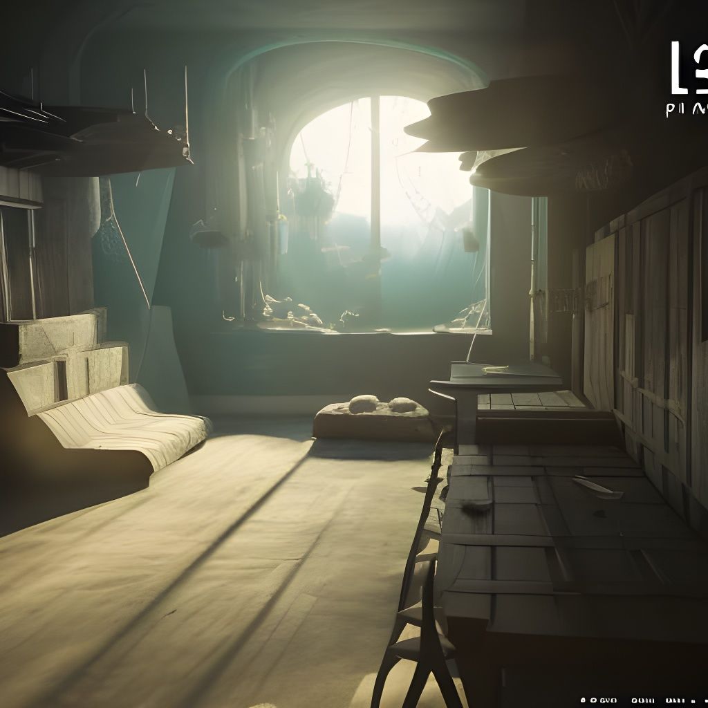 Liminal Playroom in 3D Game Cinematic Style