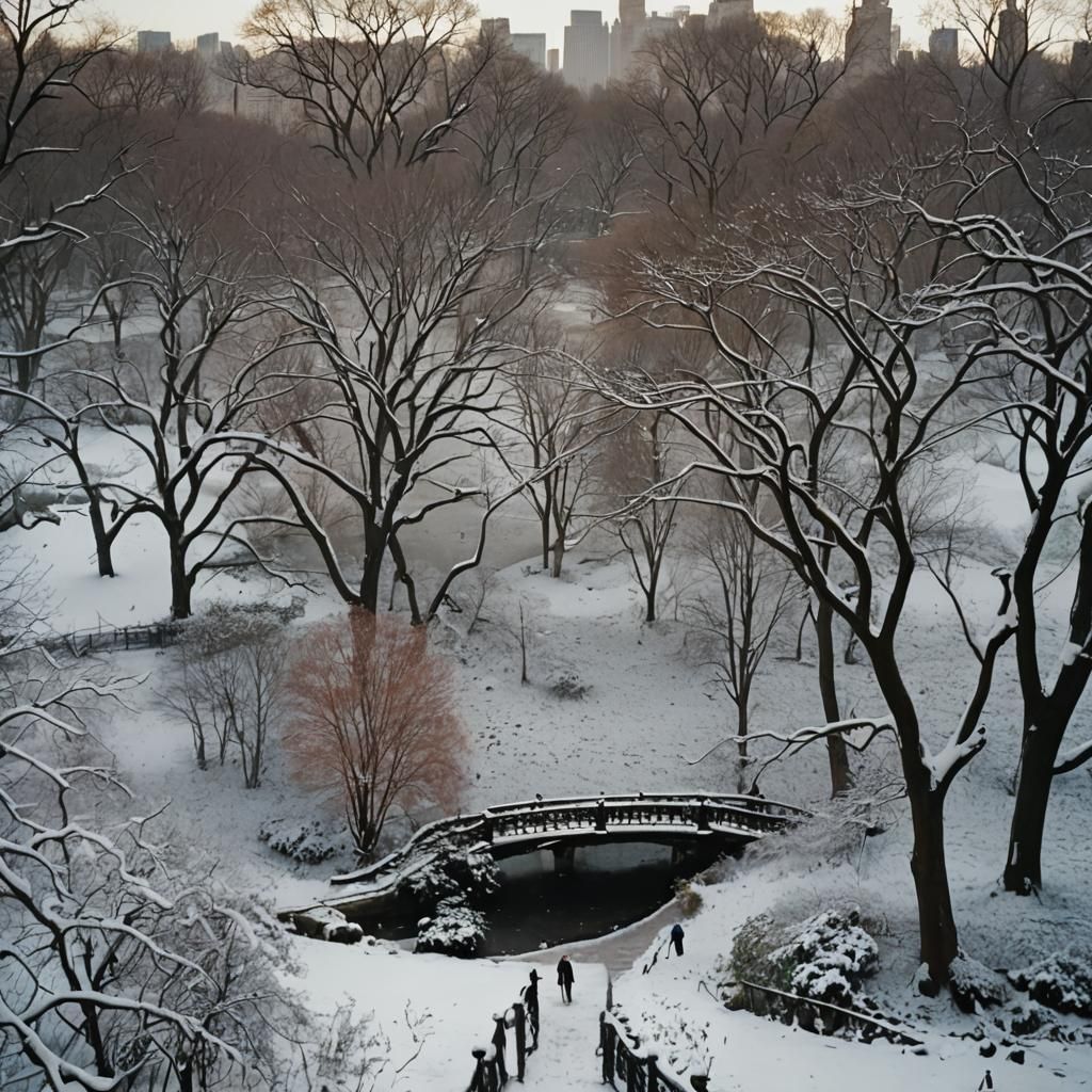 Winter Wonderland in Cinematic Film Still