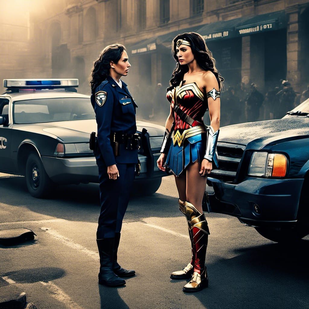 Wonder Woman at Crime Scene: Digital Matte Painting
