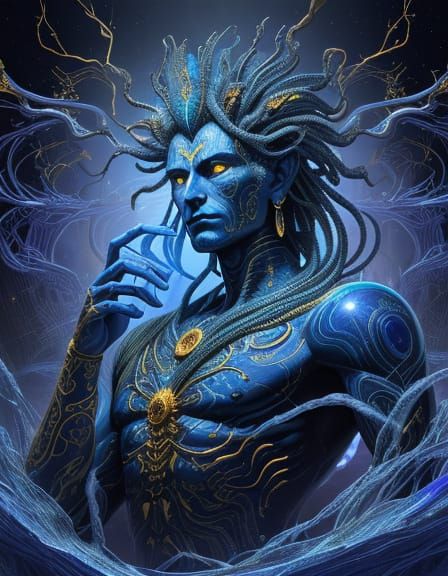 Lapis Lazuli Dragon-Tree Buddha Lion with Crystal Branches