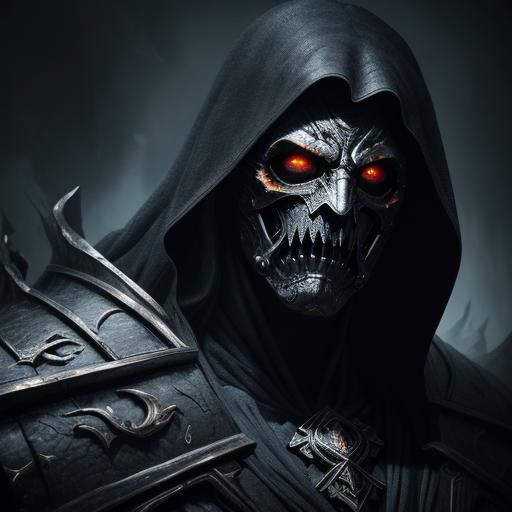 Masked Creature Portrait in Dark Fantasy Style