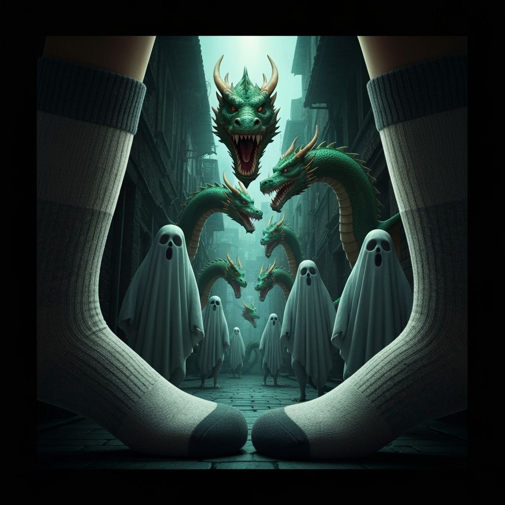 Haunted Alley: Ghosts, Dragons, and Double-Exposed Socks