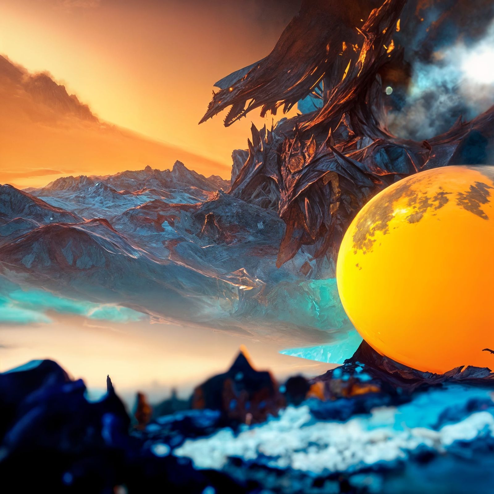 Fantastical Midnight Sun Concept Art