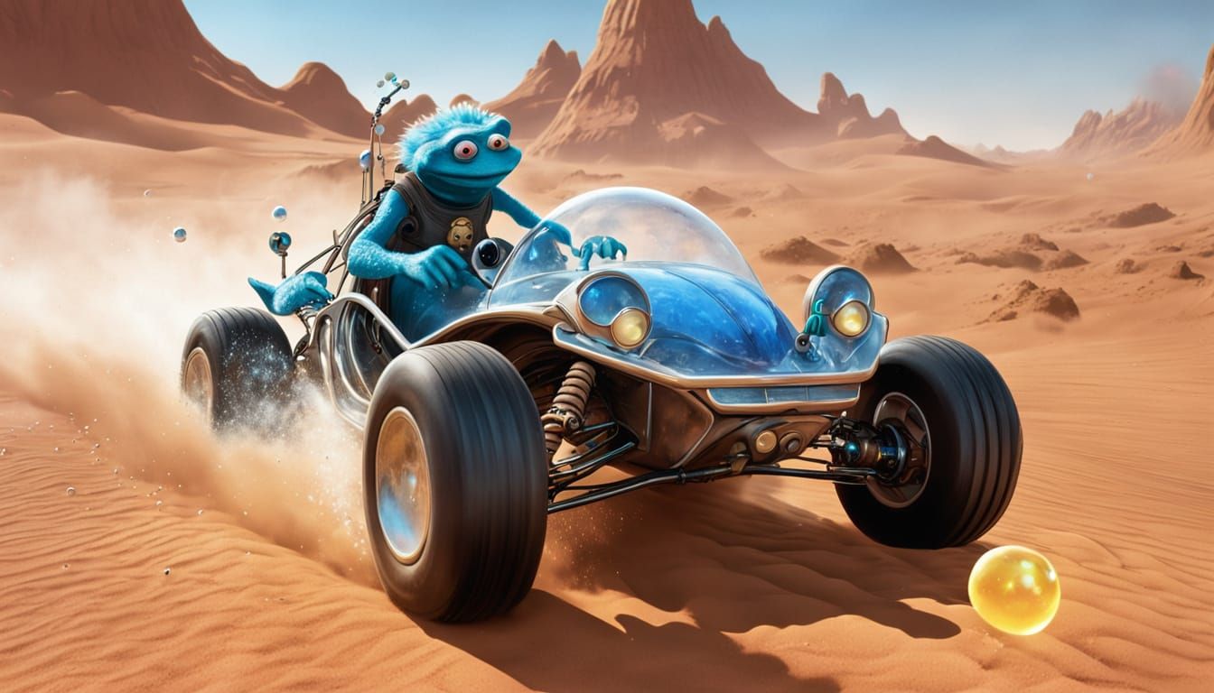 Muppet Alien Blows Bubbles in Space