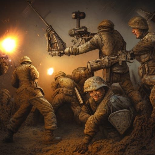 Soldiers Fight Monsters in Grim Trench Warfare