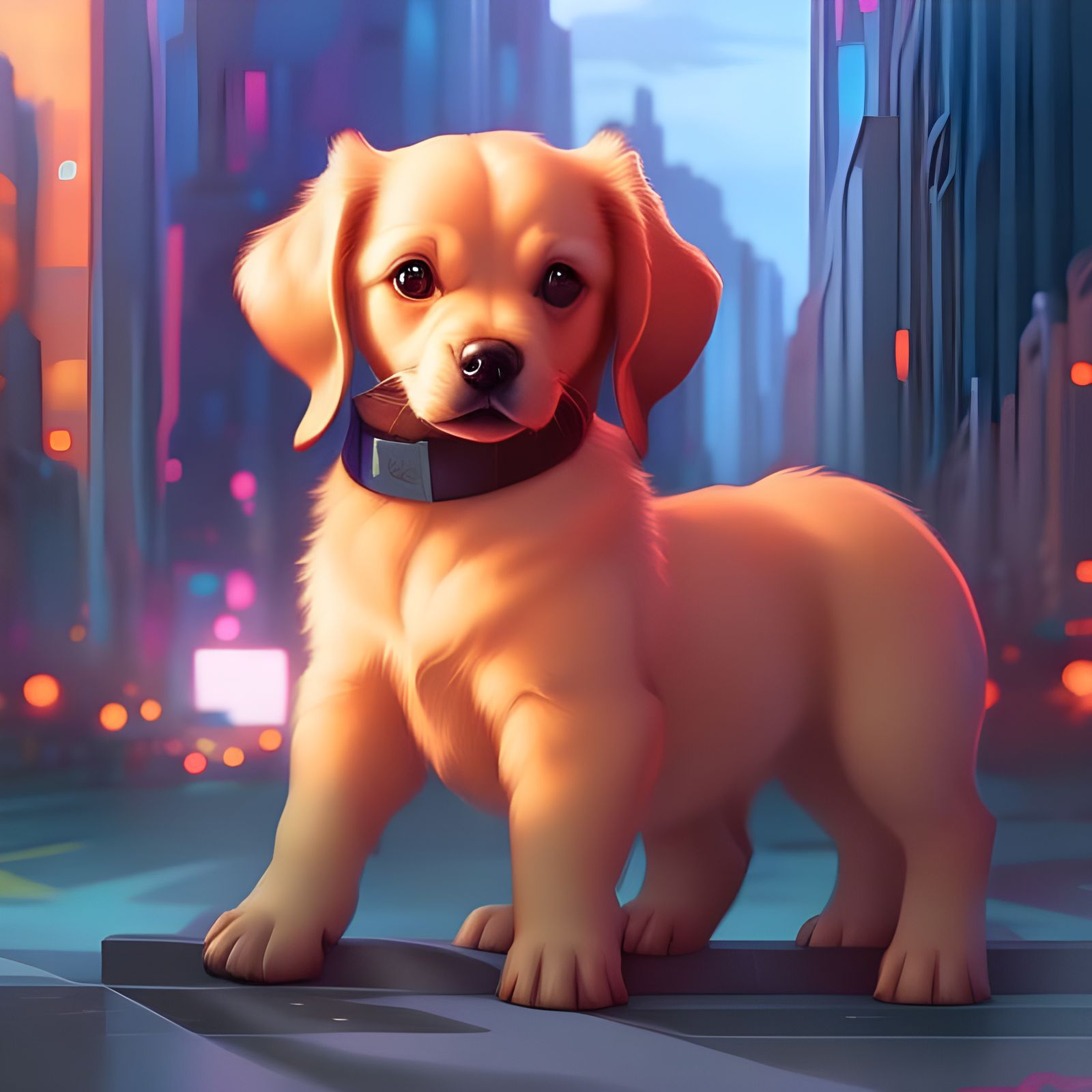 A Little pup in the big city