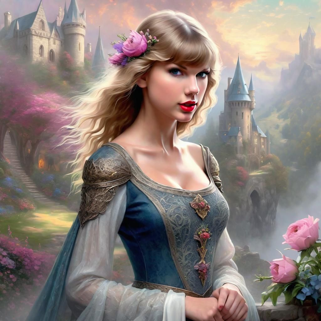 Ethereal Portrait of Woman in Medieval Fantasy World