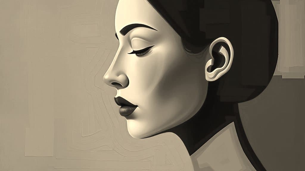 Abstract Portrait in the Style of Klee and Miró