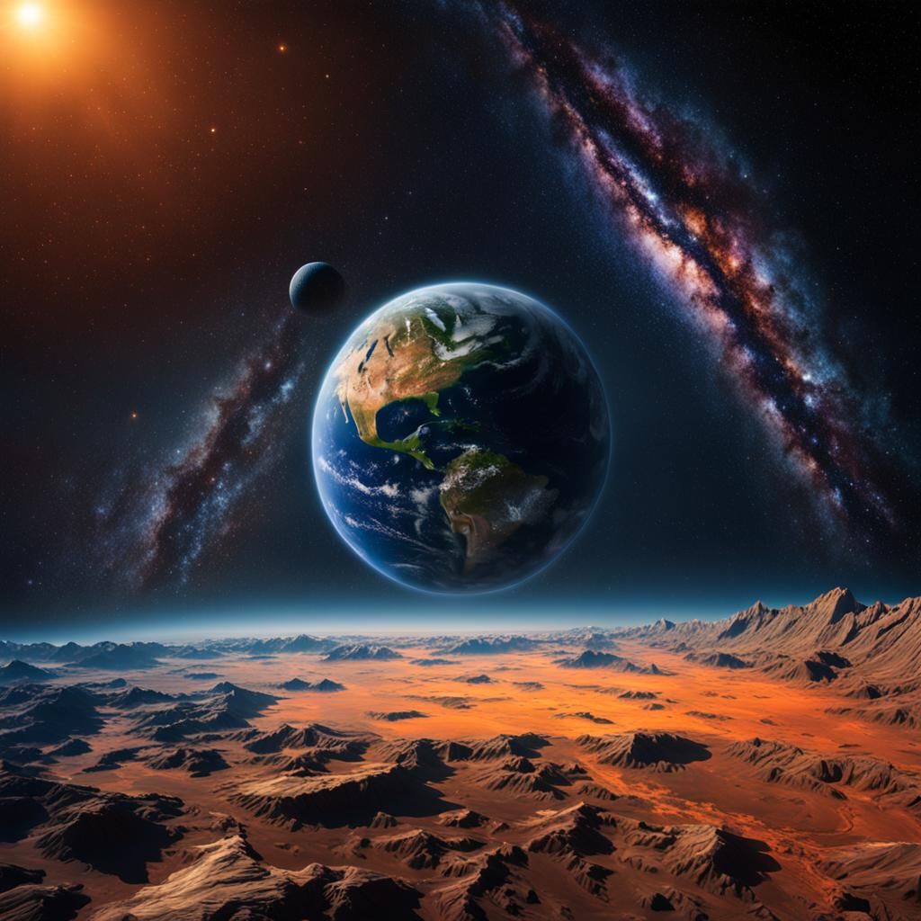 Vibrant Earth in Golden Hour Light