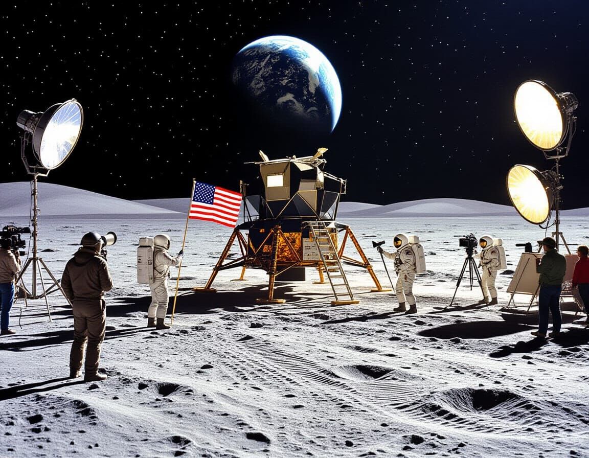 Moon Landing Faked: 1960s Film Crew on the Moon