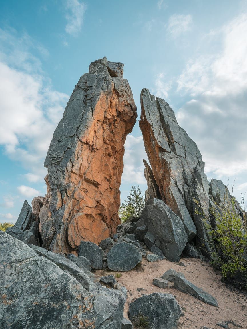 Realistically Rendered Ruiniform Rock Formation