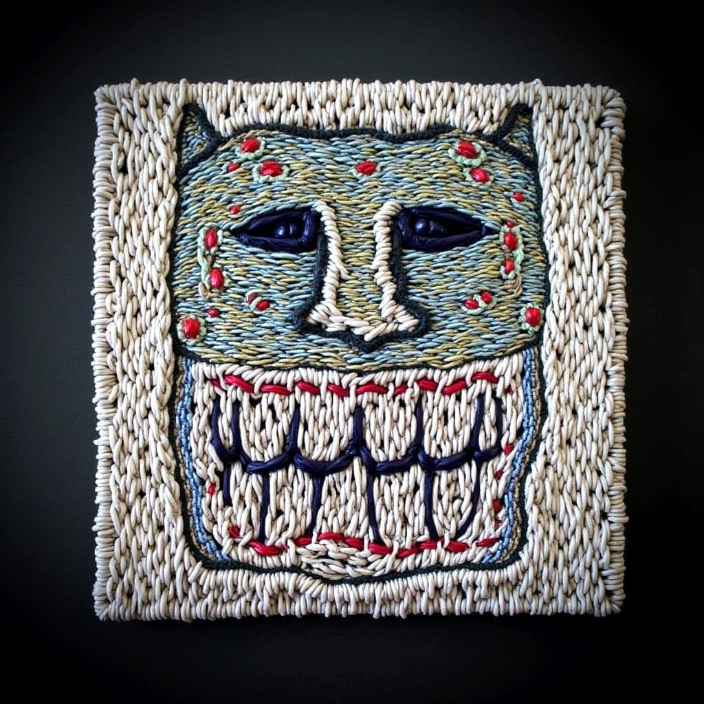 Stitched Man: Cinnabar and Obsidian Masterpiece