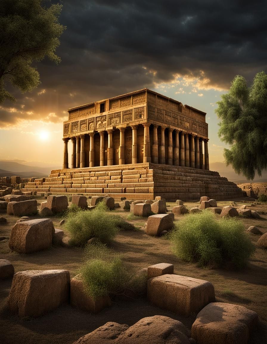 Pasargad: Cyrus the Great's Tomb in Golden Light