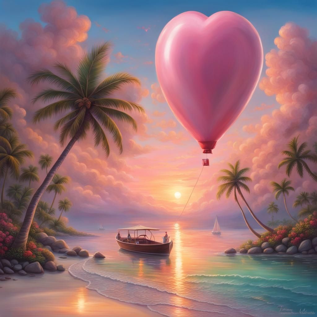 Romantic Maldives Sunset with Pink Jaguar E-type