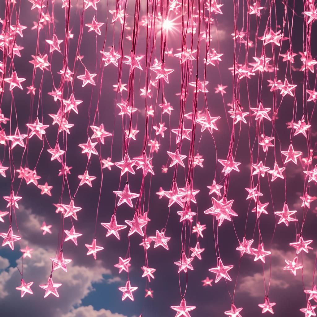 Ethereal Pink Energy Stars of Love and Unity