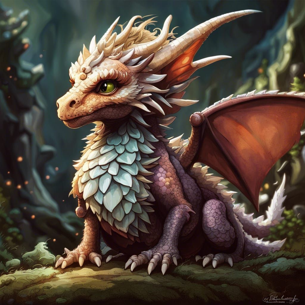 Chibi Dragon Vector Art: Happy and Proud