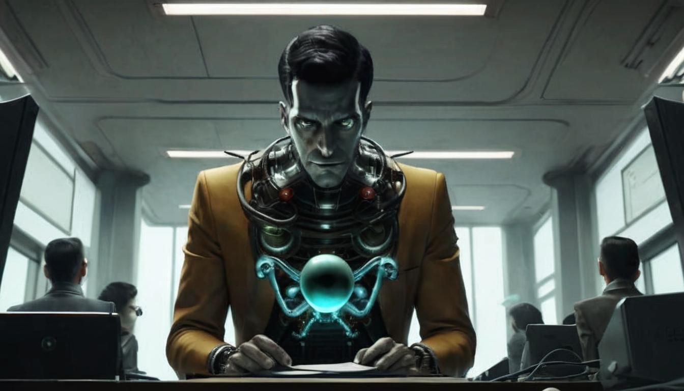 Humans in Retrofuturistic Bureaucracy Confront Alien Turmoil