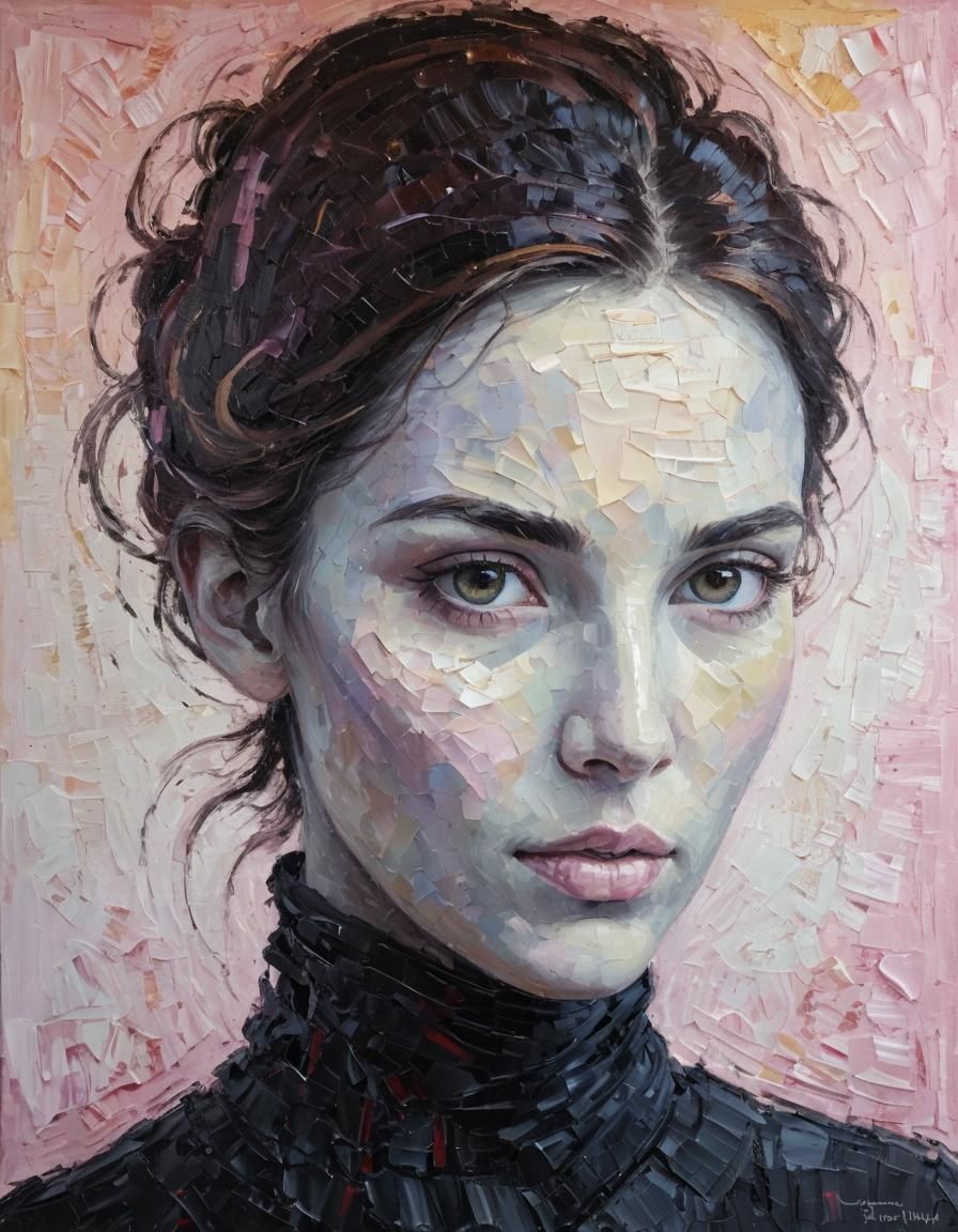 Endomorphic Women: Neo-Impressionist Expressionist Oil Paint...