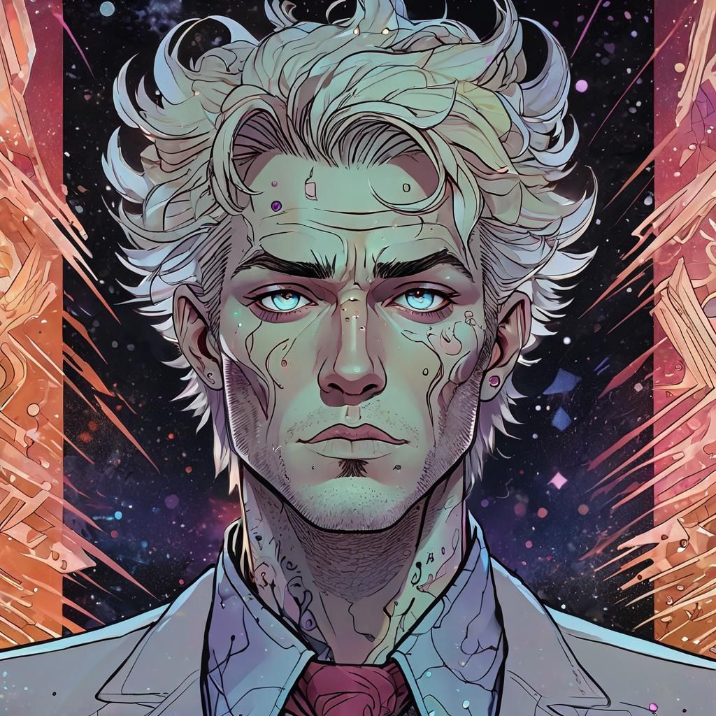 Cyberpunk Angel Lost in Cosmic Hellblazer