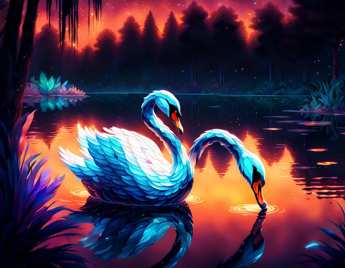 Two headed swan -32bit style-