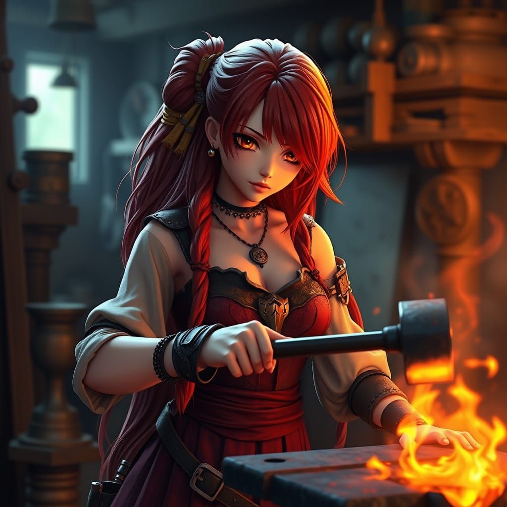 Pirate Takai Blacksmith: Anime-Inspired 3D Art