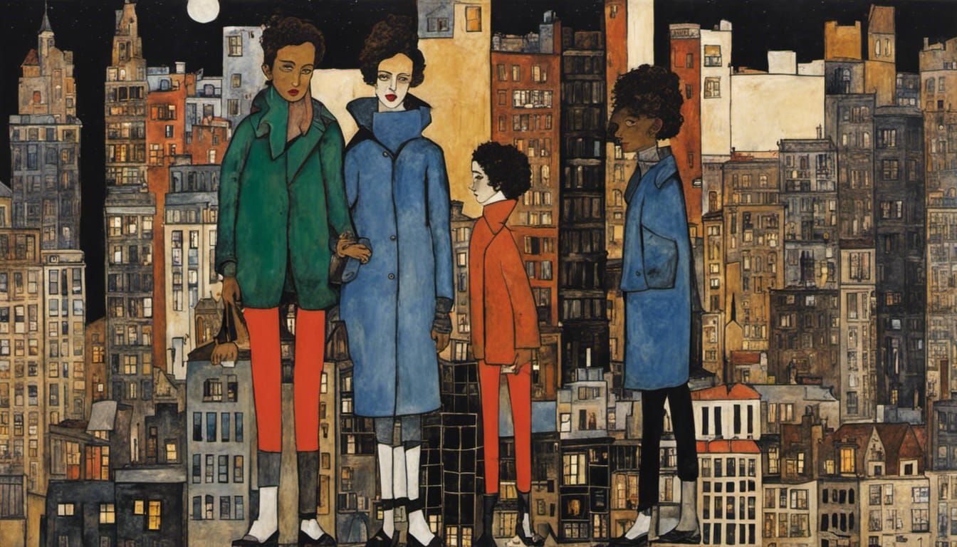 Night Friends in the City: Expressionist Art