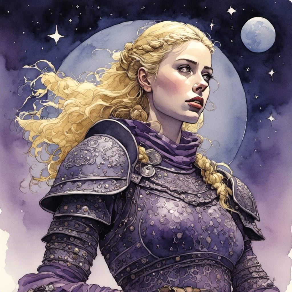 Viking Warrior in Crocheted Armor, Chiaroscuro Lighting