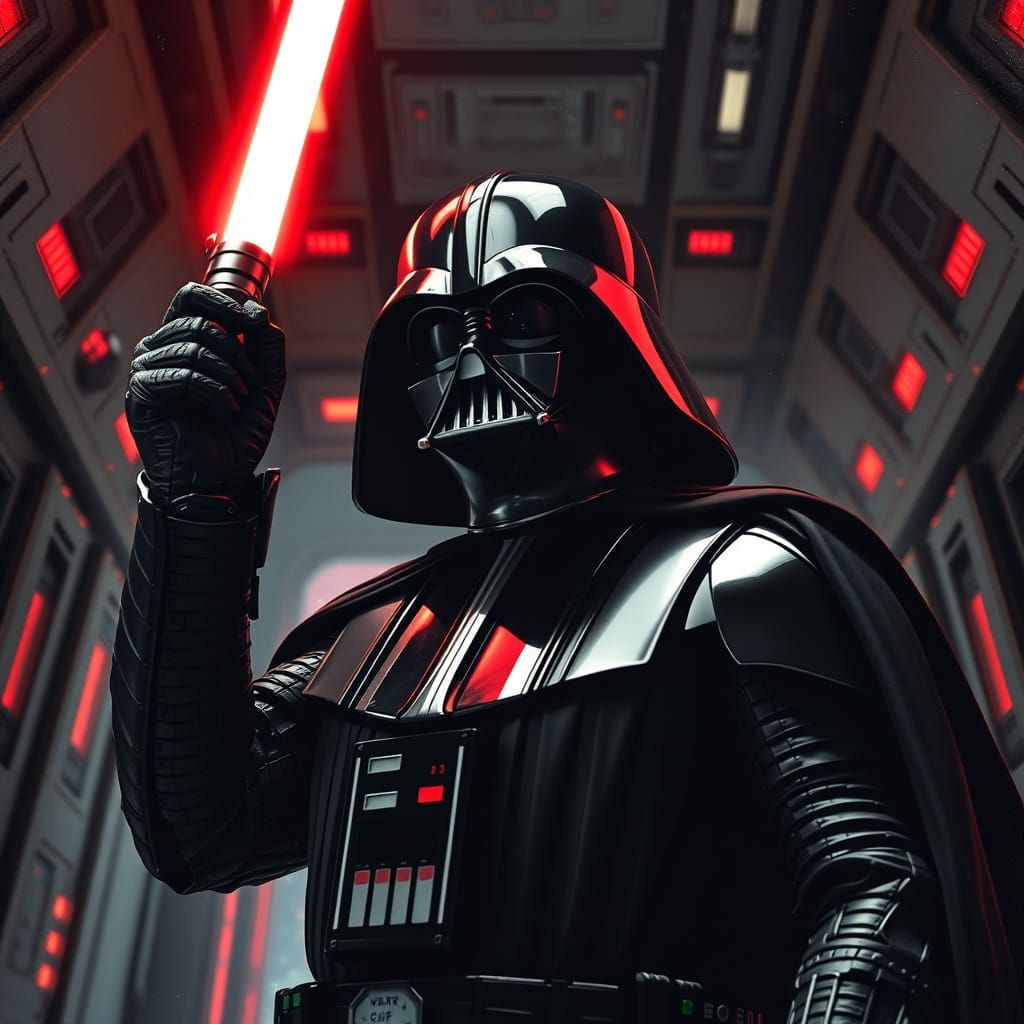 Dark Lord of the Galaxy in Gritty Sci-Fi Armor