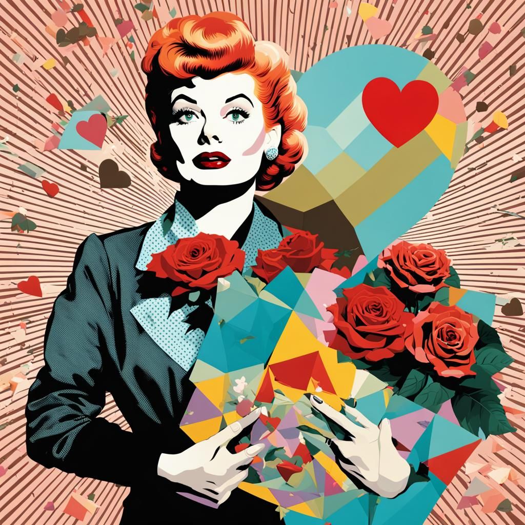 lucille ball valentine's day pop art