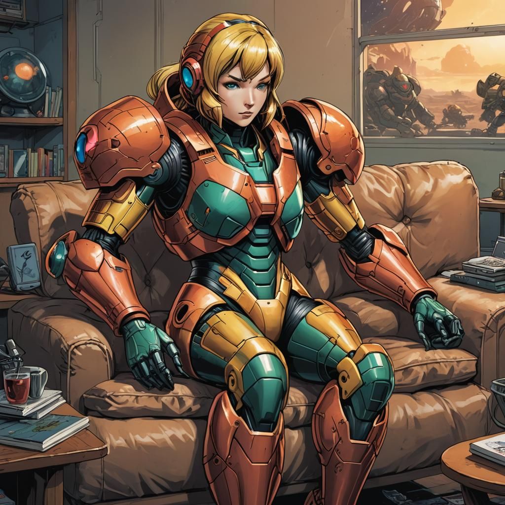 Samus Aran Dreams of Home, Comic Book Art