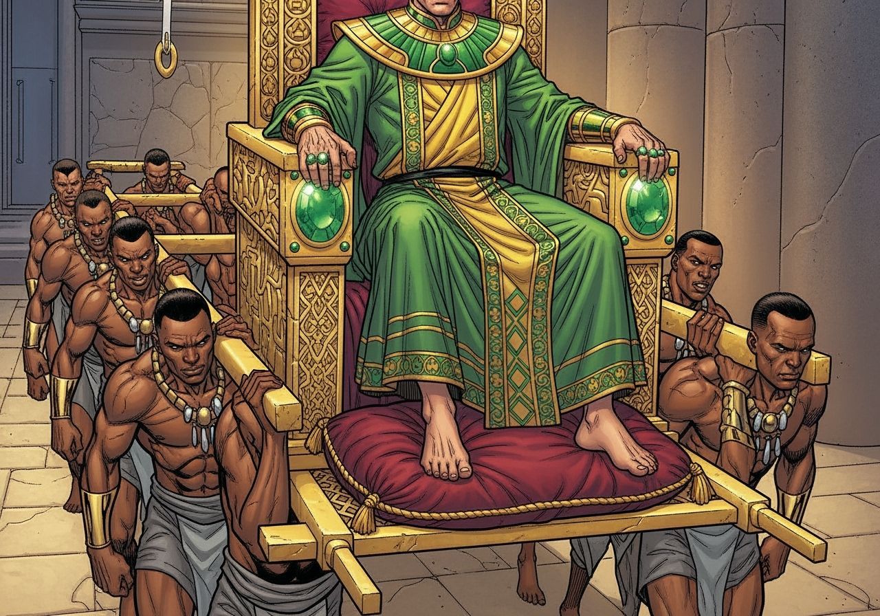 Mandarin on Jeweled Throne, Marvel Comic Art
