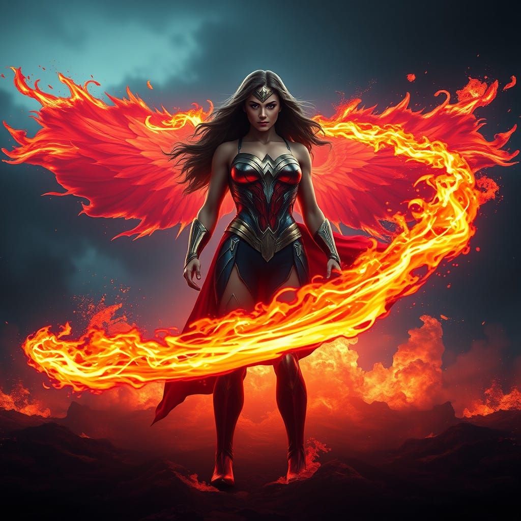 Super Woman Triumphs in Ring of Fiery Splendor