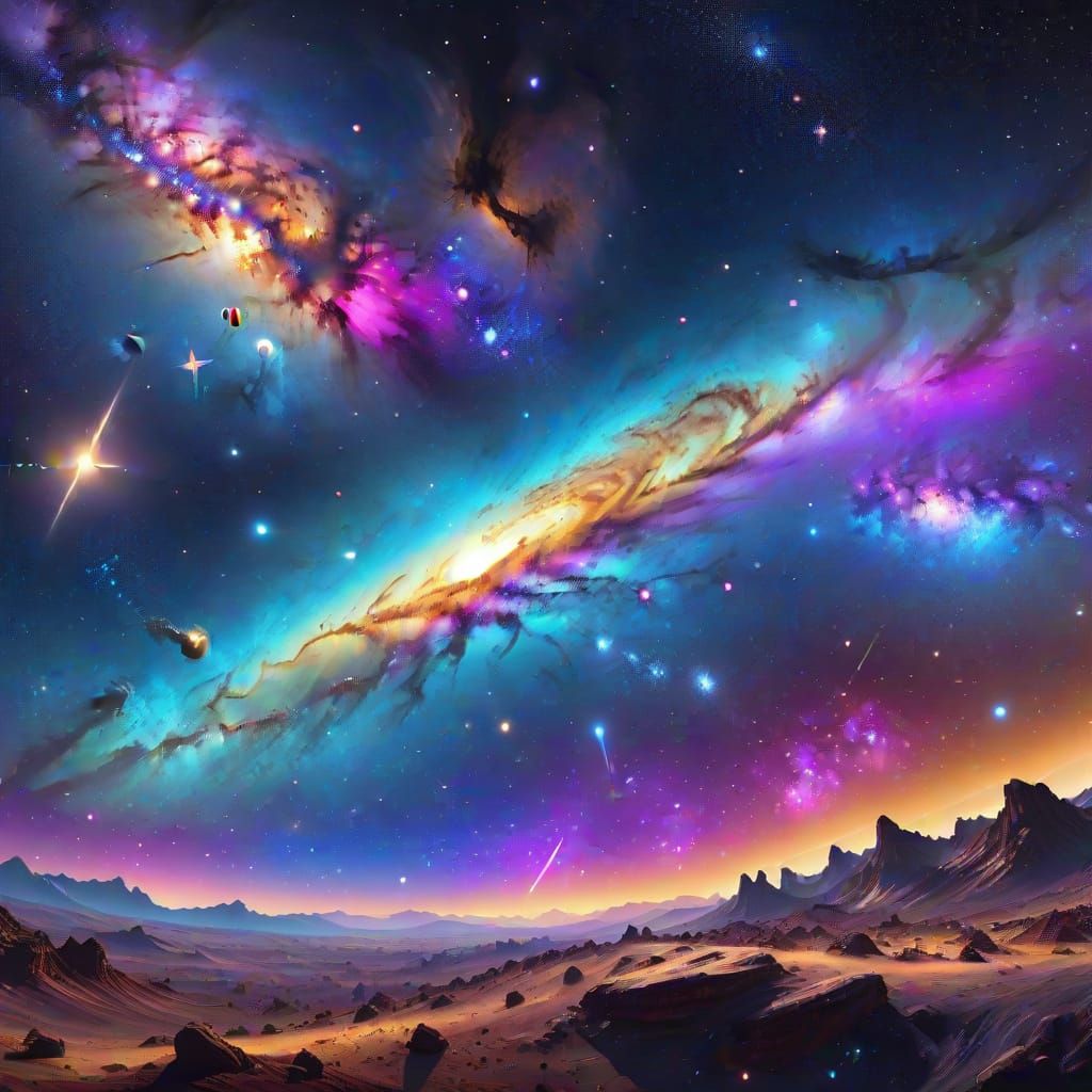 Breathtaking Digital Painting of the Milky Way Galaxy