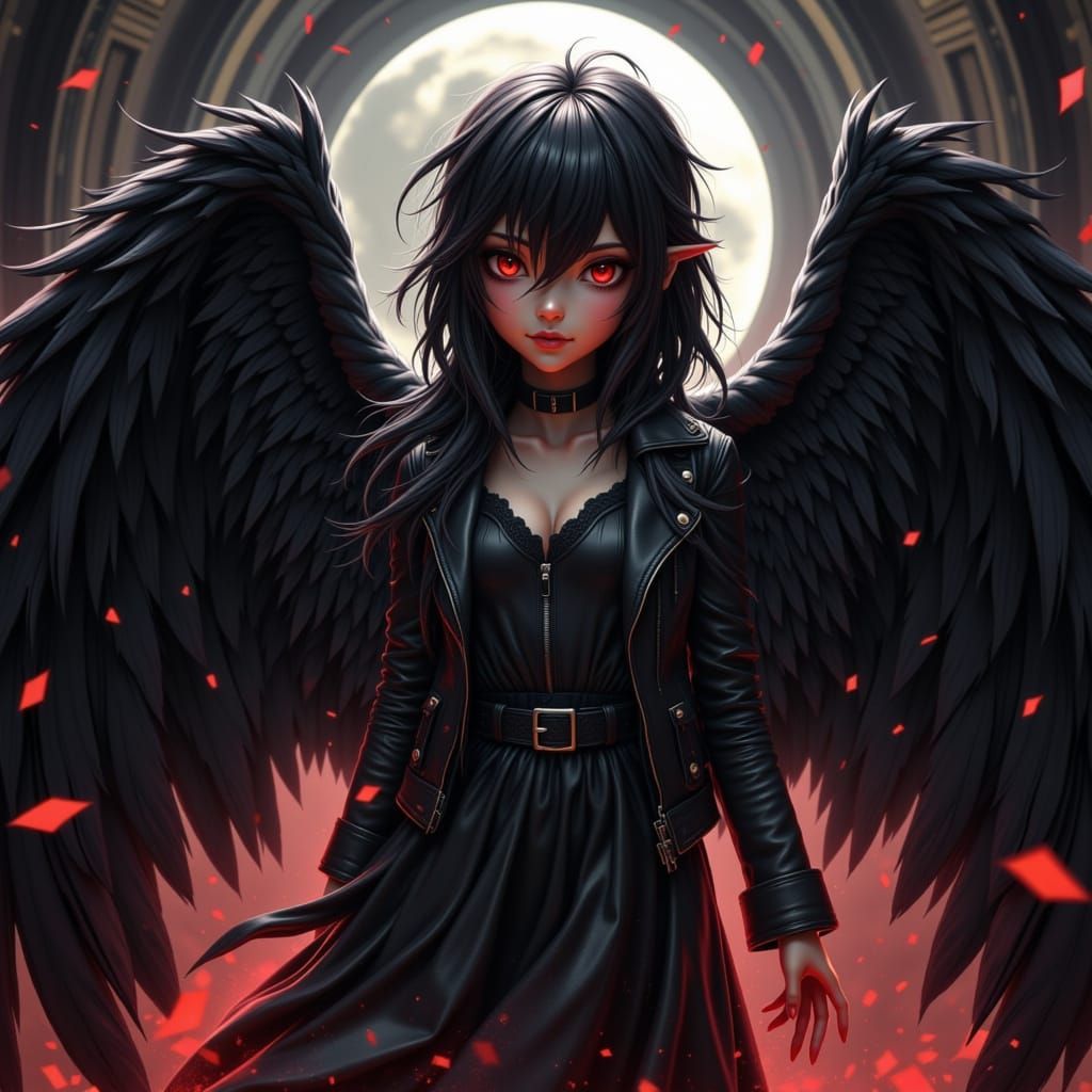 Dark Angel Tends Hell Horses in Tartarus Stable