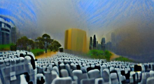 Galactic Sci-Fi Horror Scene in Australian Tonalism