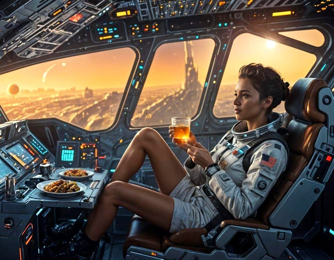 Time for the pilot to relax and get some lunch while the sci...