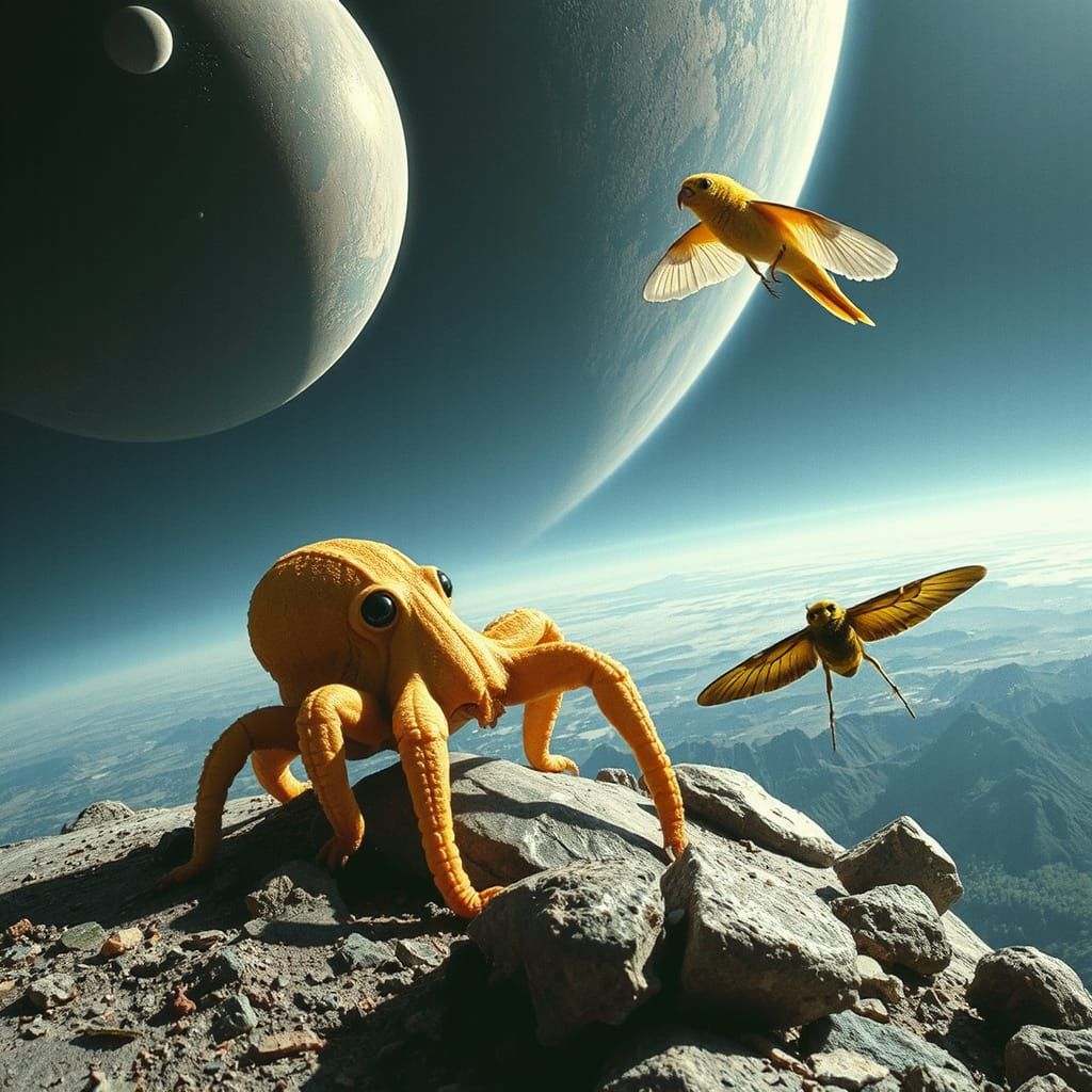 Exotic Alien Lifeforms on Distant Exoplanet