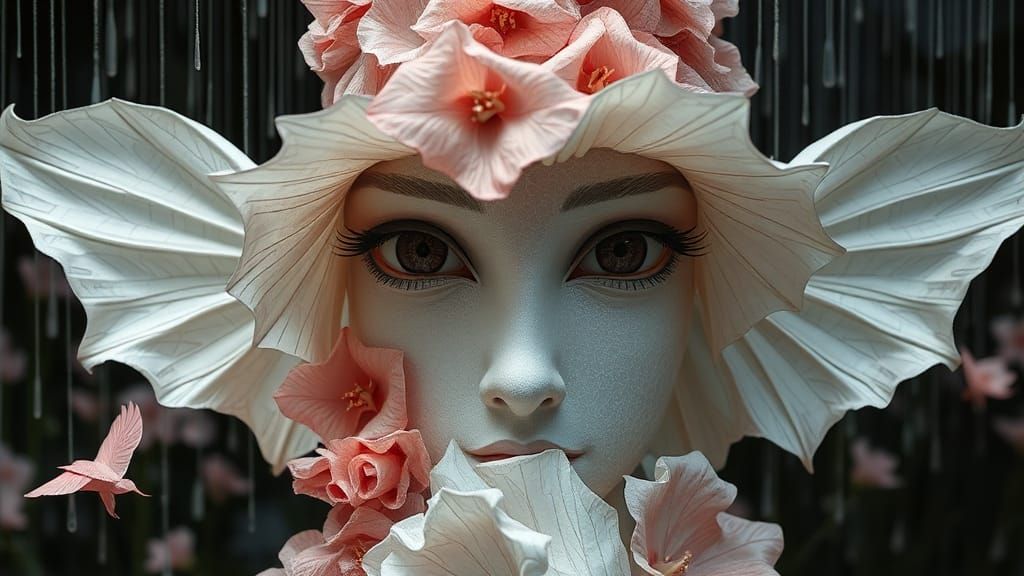 Surreal Dream in Metallic Paper Iris Folding