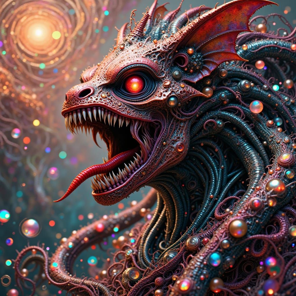 Horror Creature with Trypophobia Textures