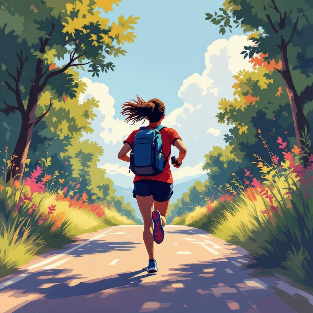 Person Running with Camera: A Moment of Joy