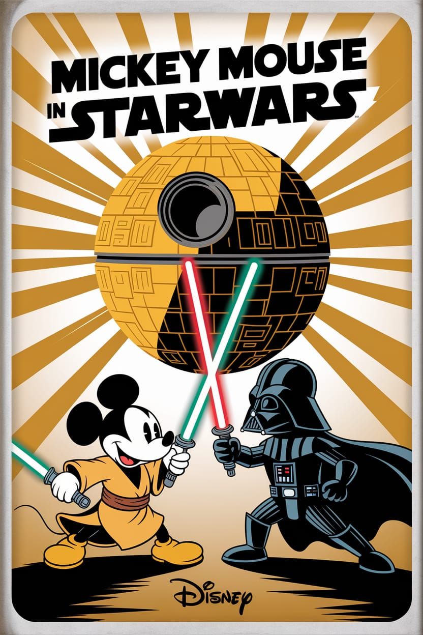 Mickey Mouse in Star Wars: A Vintage Showdown
